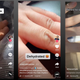 Three TikTok screenshots of people with pinched skin on their knuckle